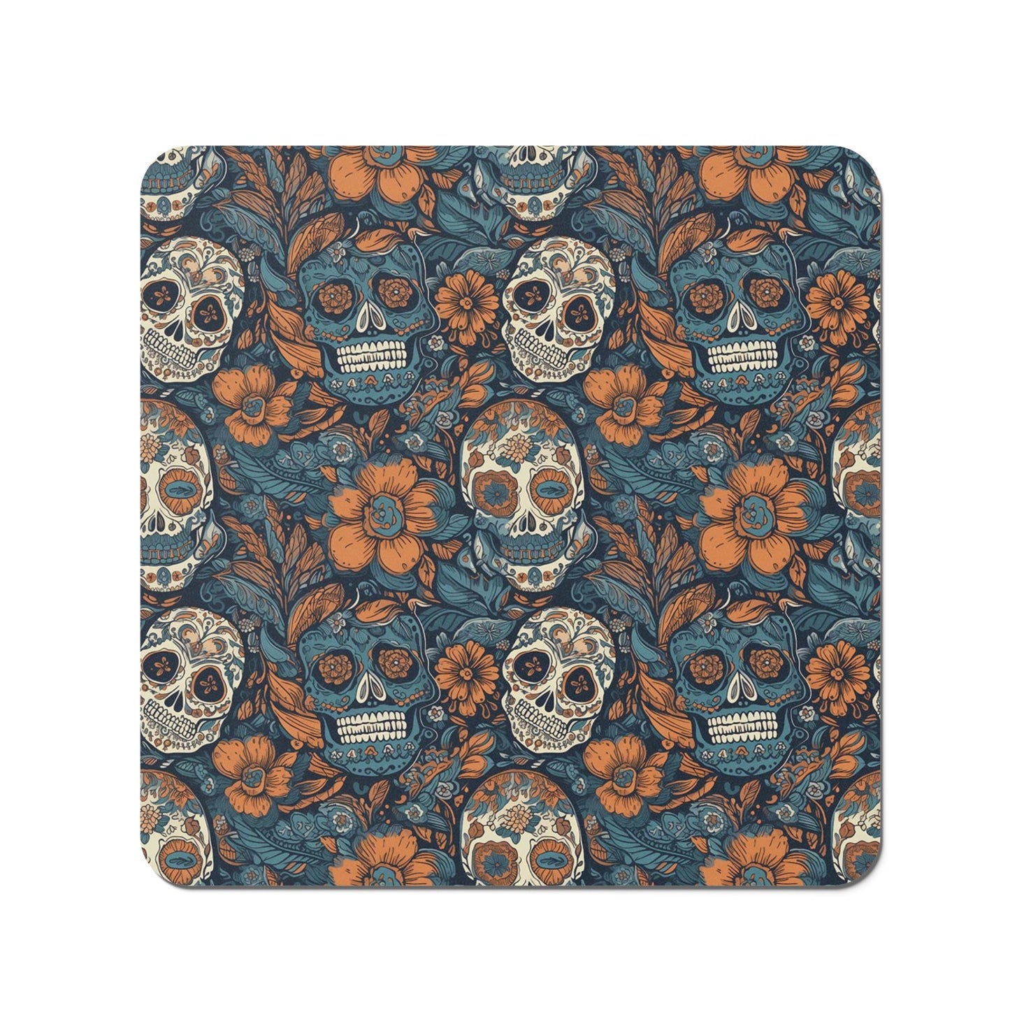 Dia De Los Muertos Skulls Pattern Coasters