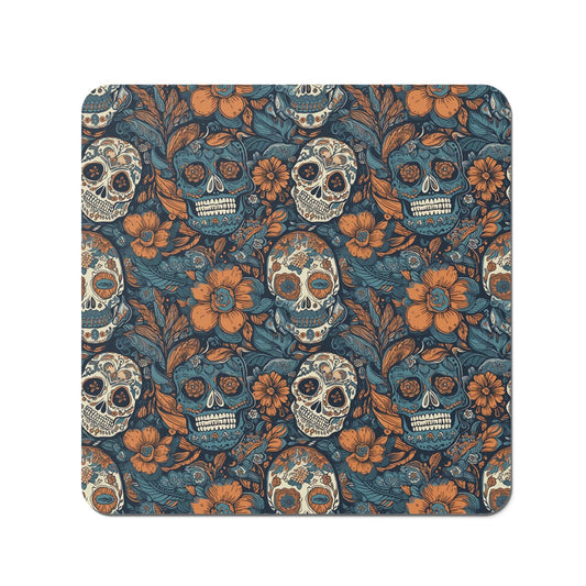 Dia De Los Muertos Skulls Pattern Coasters