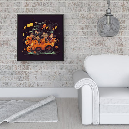 A Magical Pumpkin Carriage Framed Canvas